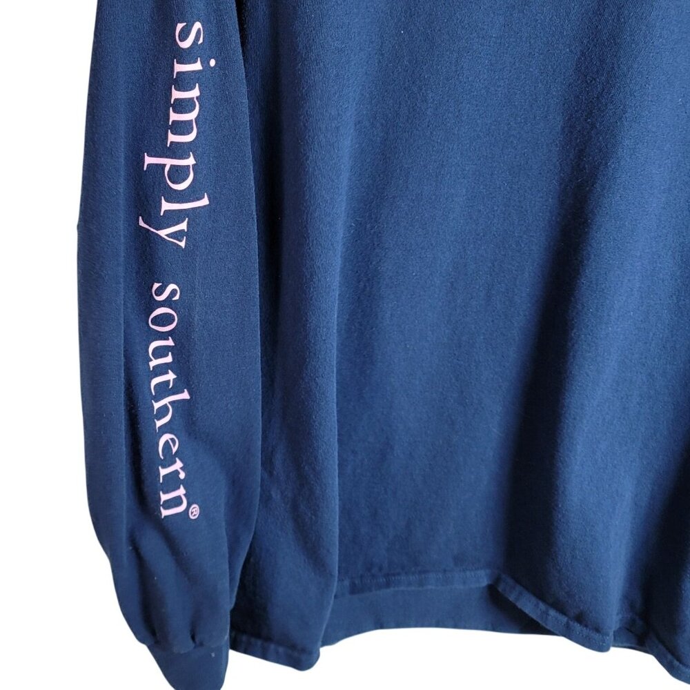 Simply Southern Women TShirt Blue Large Jesus Take Wheel Long Sleeve Jeep READ - Picture 6 of 10